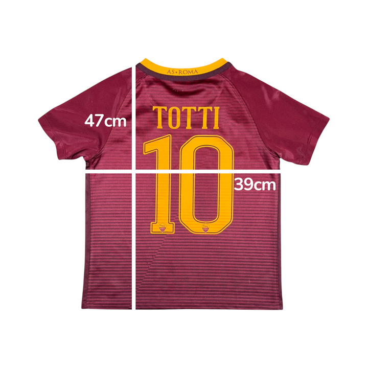 2016-17 Roma Nike Home Shirt + Shorts #10 TOTTI - 9/10 - (6-7 Years)