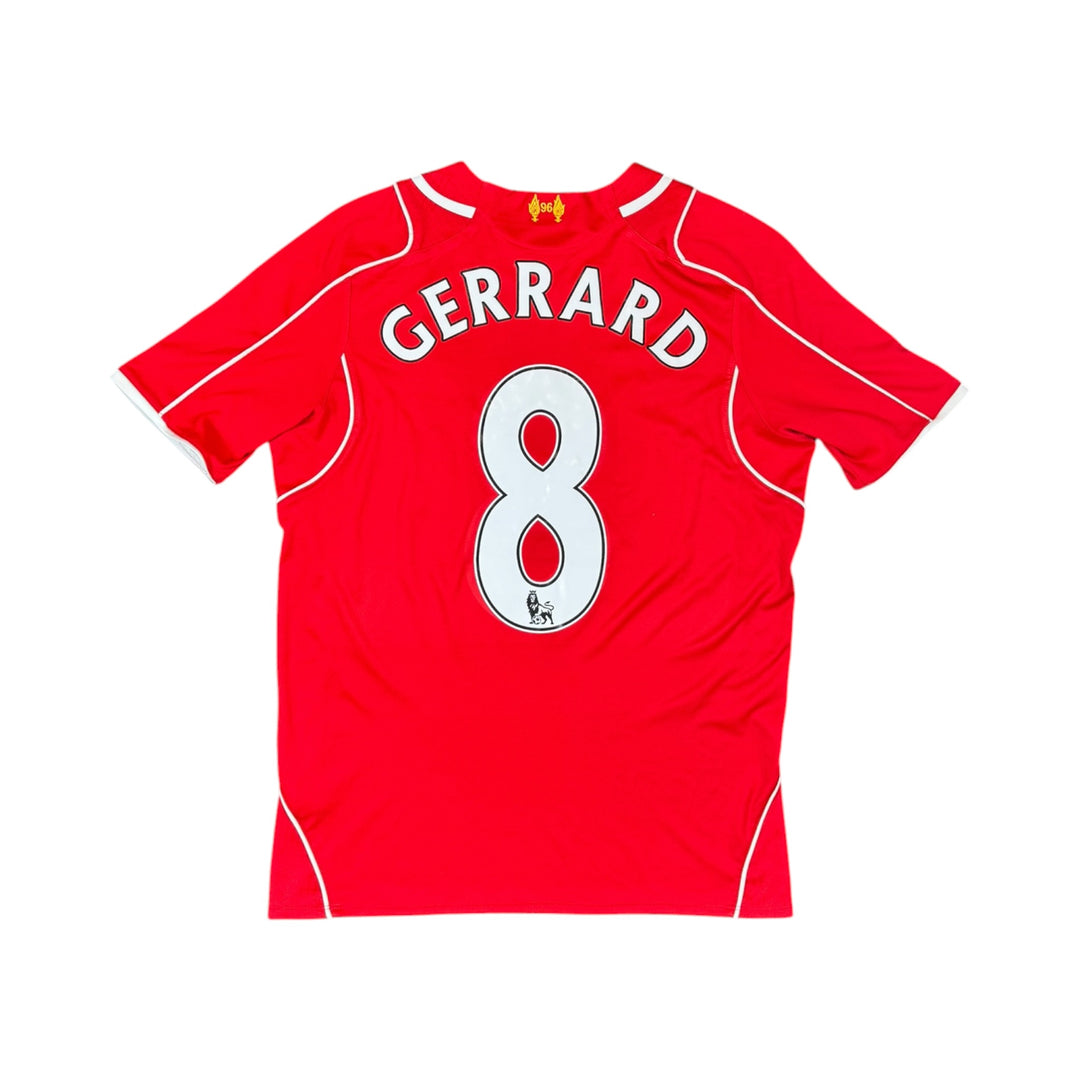 2014-15 Liverpool Warrior Home Shirt GERRARD #8 - 8/10 - (S)