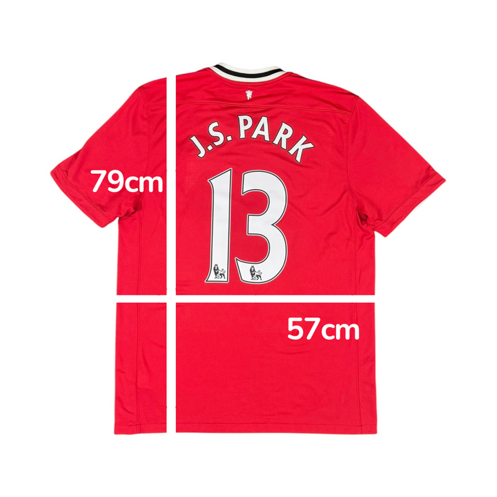 2011-12 Manchester United Home Shirt J.S. PARK #13 - 8/10 - (XL)