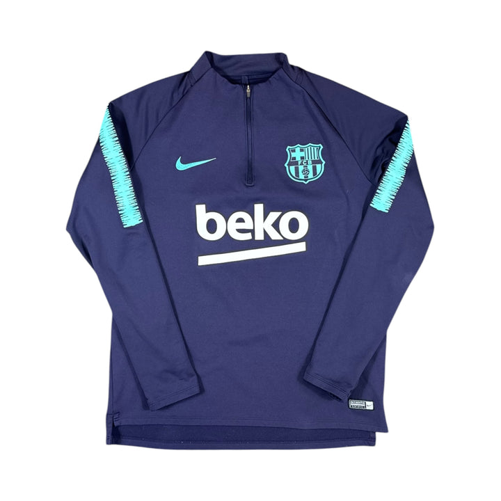 2019-20 Barcelona 1/4 Zip Training Shirt - 8/10 - (M)