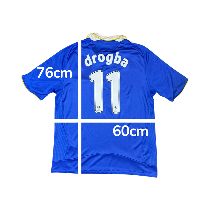 2008-09 Chelsea Adidas Home Shirt DROGBA #11 - 8/10 - (XL)