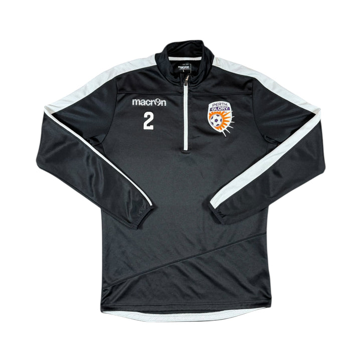 2019-20 Perth Glory Macron Player Issue 1/4 Zip Track Jacket - 8/10 - (L)