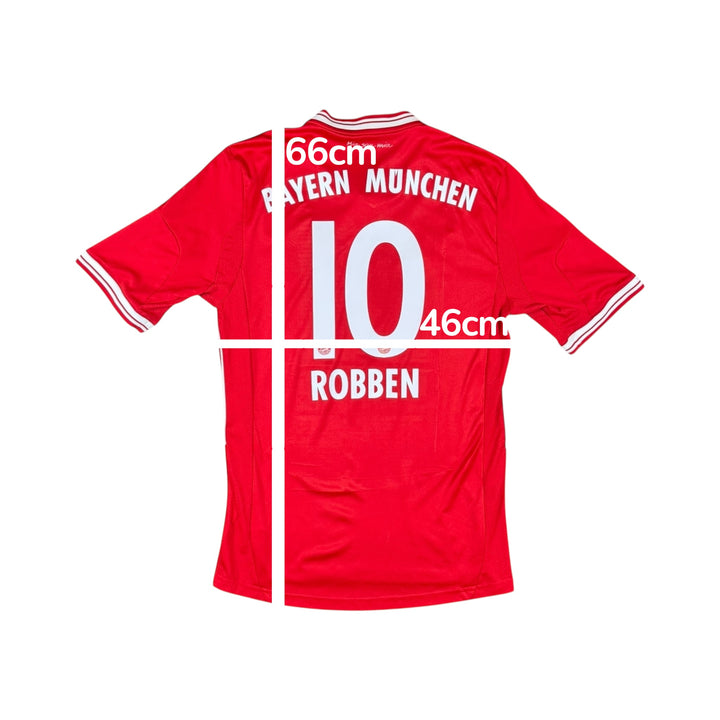 2013-14 Bayern Munich Adidas Home Shirt #10 ROBBEN - 9/10 - (S)