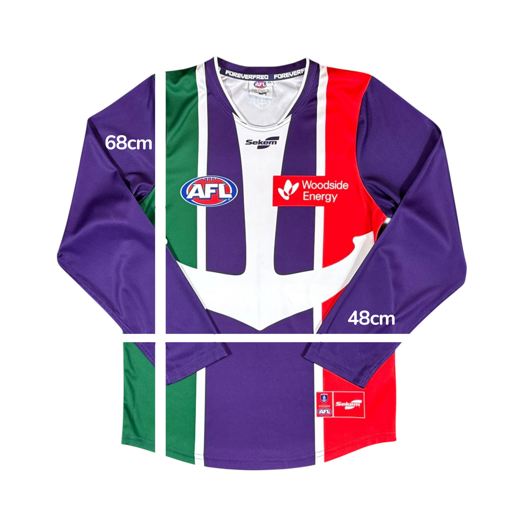 2023 Fremantle Dockers Sekem Longsleeve Home AFL Jersey - 9/10 - (XS)