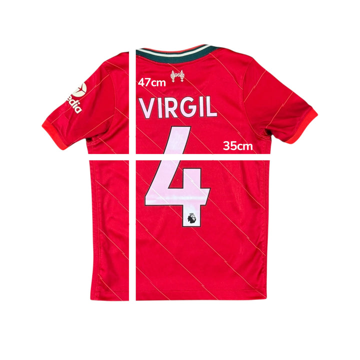 2021-22 Liverpool Nike Home Shirt #4 VIRGIL - 7/10 - (5-6 Years)