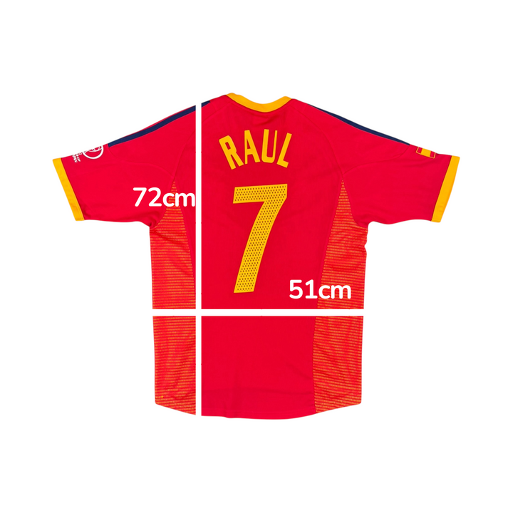 2002-04 Spain Adidas Home Shirt RAUL #7 - 9/10 - (S)