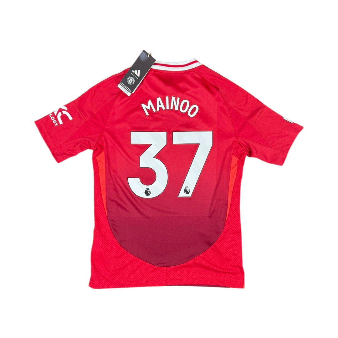 2024-25 Manchester United Home Shirt MAINOO #37 Brand New (11-12 Years)