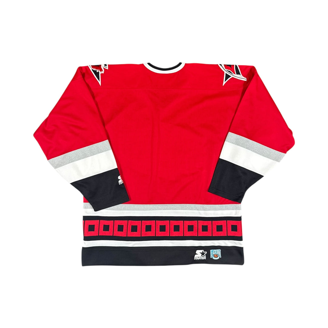 1997-99 Carolina Hurricanes Starter Away Hockey Jersey - 9/10 - (2XL)