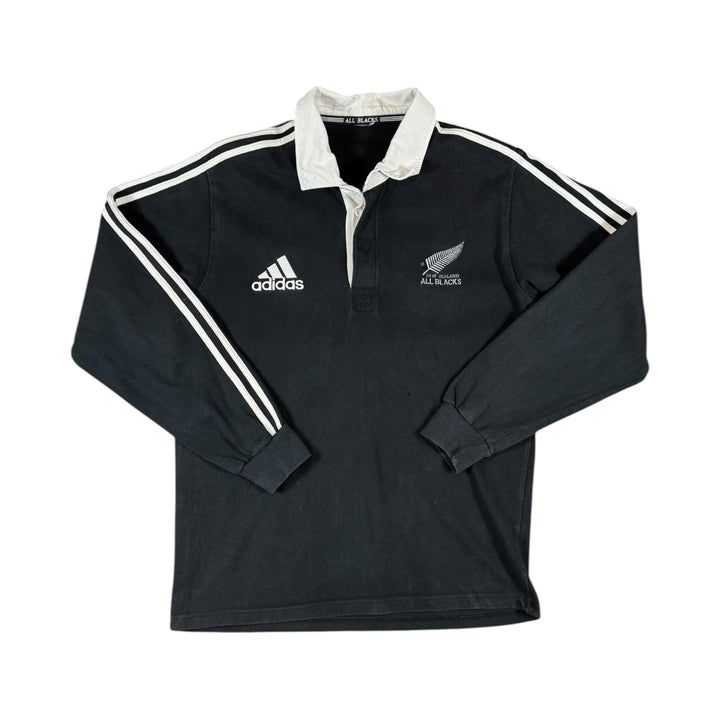 2005 New Zealand Adidas Home Longsleeve Rugby Shirt - 8/10 - (2XL)