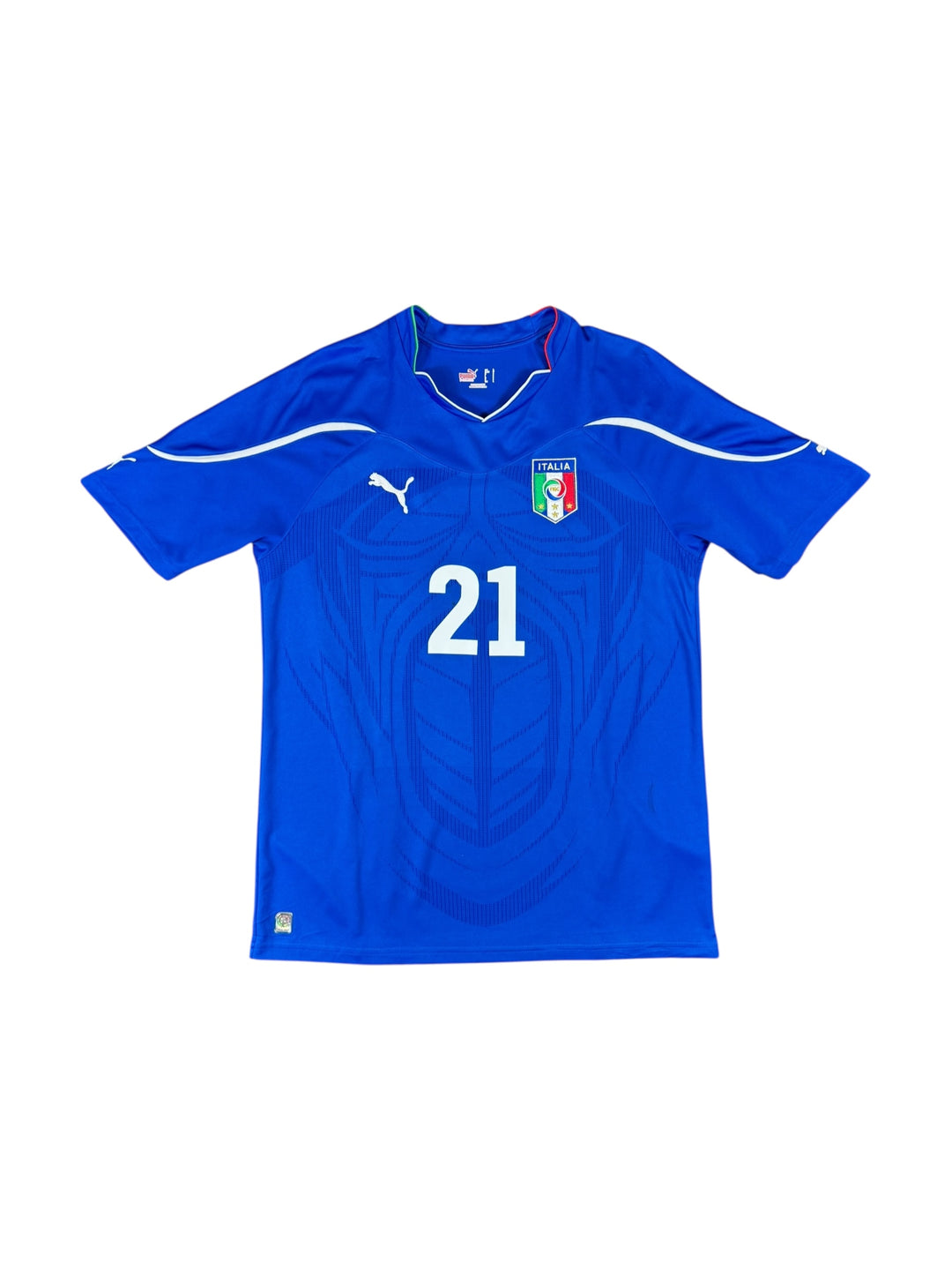 2010-11 Italy Puma Home Shirt #21 PIRLO - 8/10 - (L)