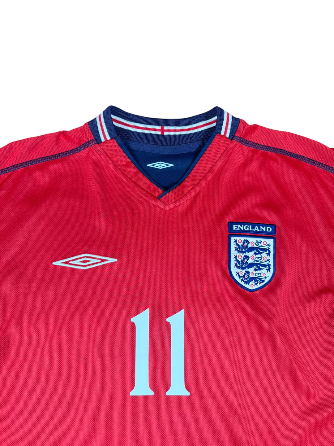 2002/04 England Umbro Reversible Away Football Shirt #11 HESKEY - 9/10 - (XL)