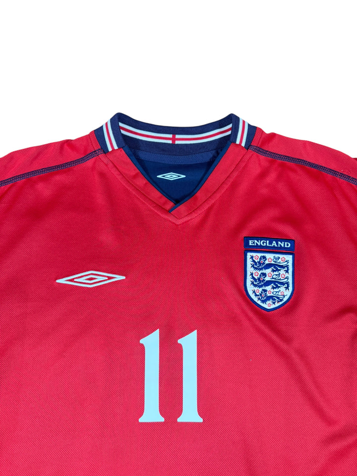 2002/04 England Umbro Reversible Away Football Shirt #11 HESKEY - 9/10 - (XL)