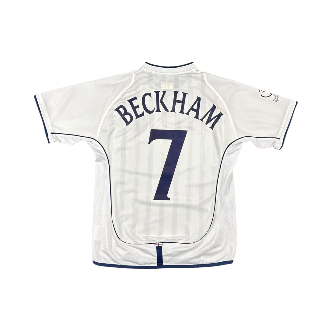 2001-03 England Umbro Home Shirt BECKHAM #7 - 9/10 - (S)