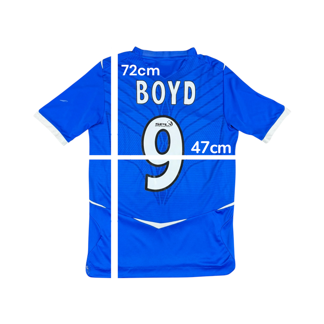 2008-09 Rangers Umbro Home Shirt #9 BOYD - 8/10 - (XL)
