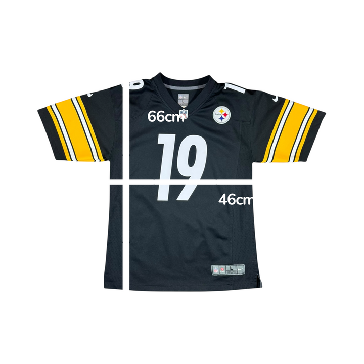 2018 Pittsburgh Steelers Nike #19 SMITH-SCHUSTER NFL Game Jersey - 9/10 - (15-16 Years)