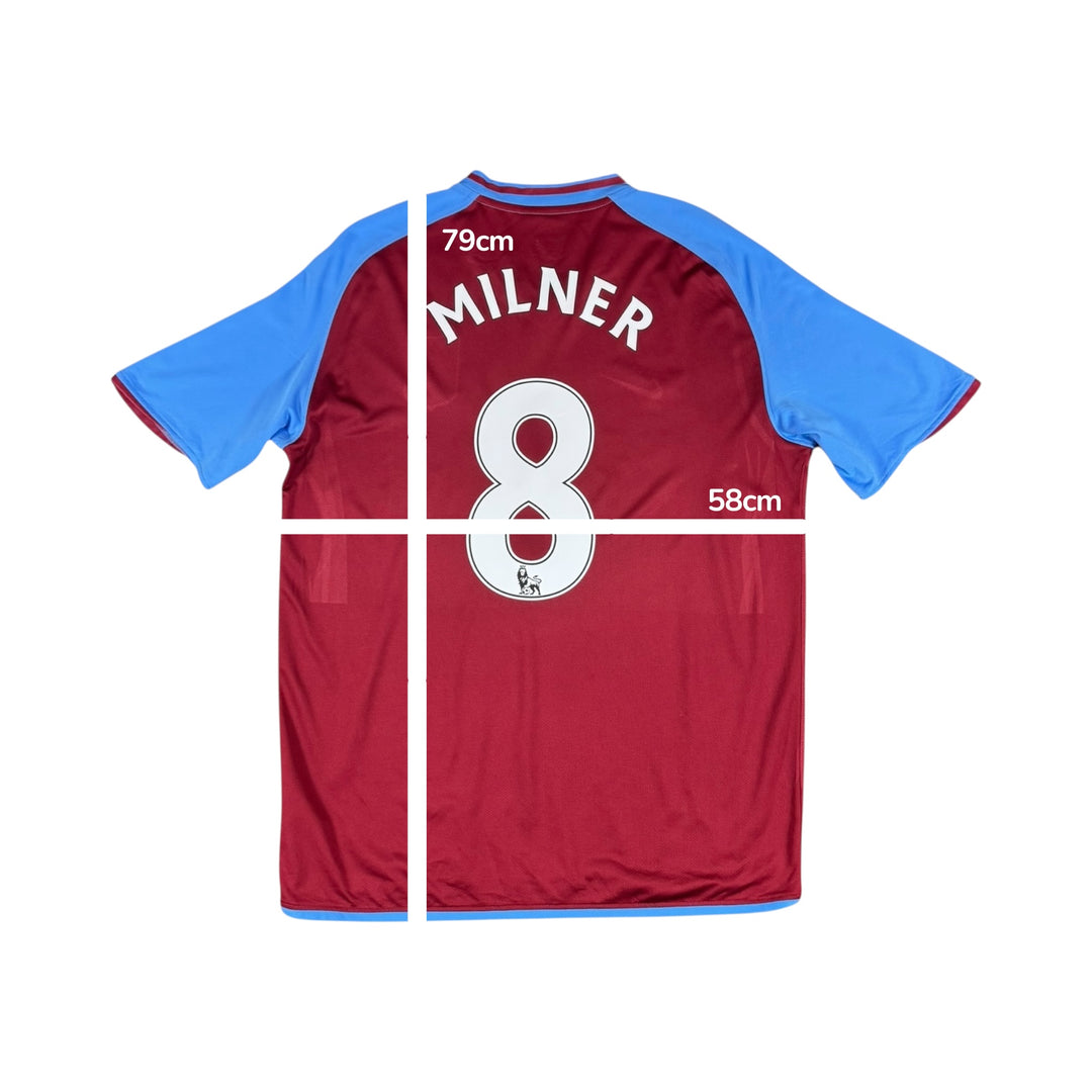 2008-09 Aston Villa Nike Home Shirt #8 MILNER - 9/10 - (XL)