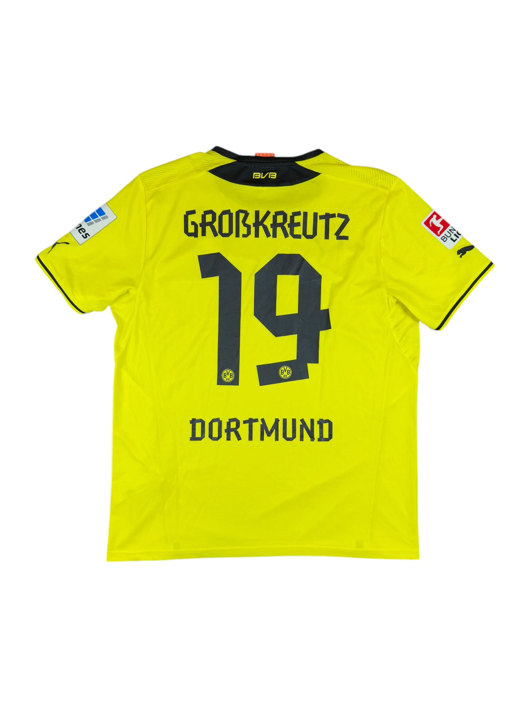 2013/14 Borussia Dortmund Puma Home Football Shirt #19 Grobkreutz - 7/10 - (XL)