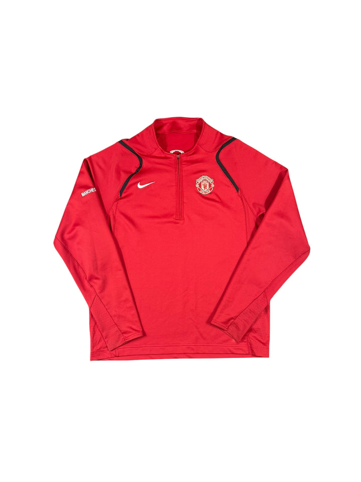 2006-07 Manchester United Nike 1/4 Zip Training Jumper - 8/10 - (XL)