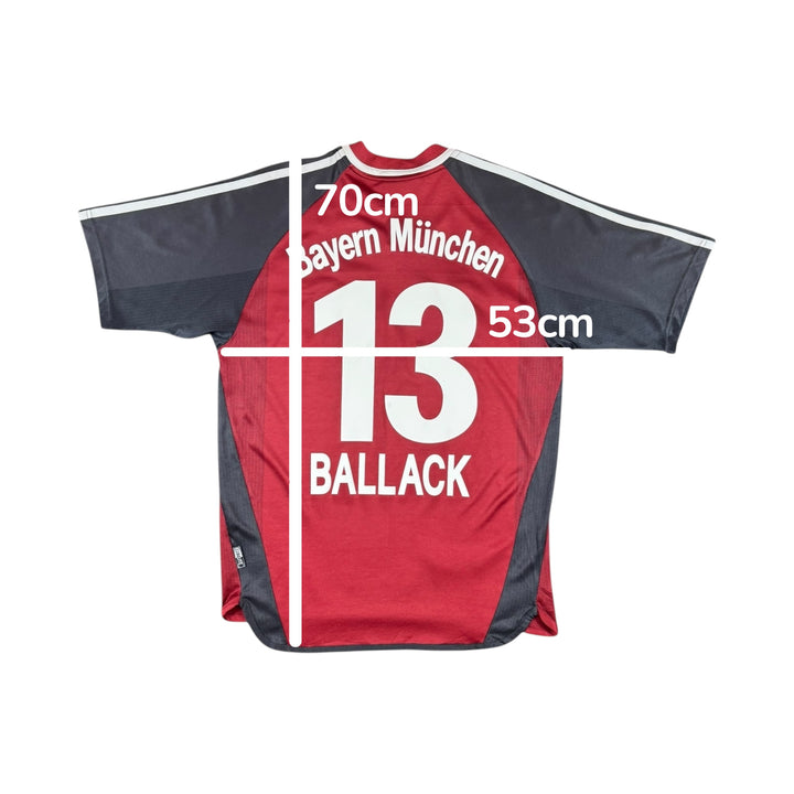 2002-03 Bayern Munich Adidas Home Shirt #13 BALLACK - 9/10 - (S)