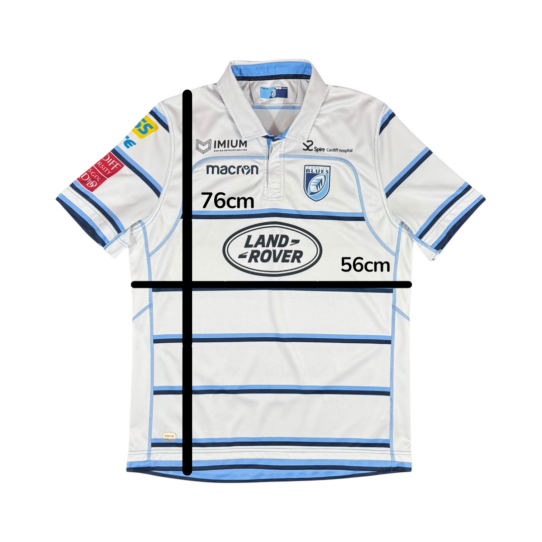 2018-19 Cardiff Blues Macron Away Rugby Shirt - 9/10 - (XL)