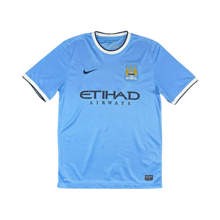 2013-14 Manchester City Home Shirt SILVA #21 - 8/10 - (M)