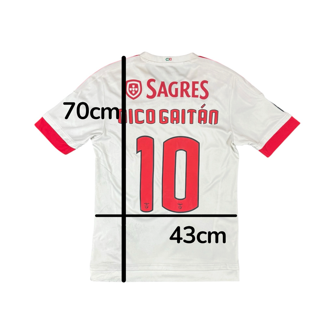 2015-16 Benfica Away Shirt NICO GAITAN #10 - 6/10 - (M)