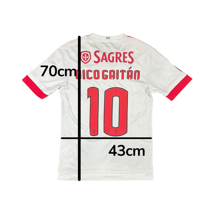 2015-16 Benfica Away Shirt NICO GAITAN #10 - 6/10 - (M)