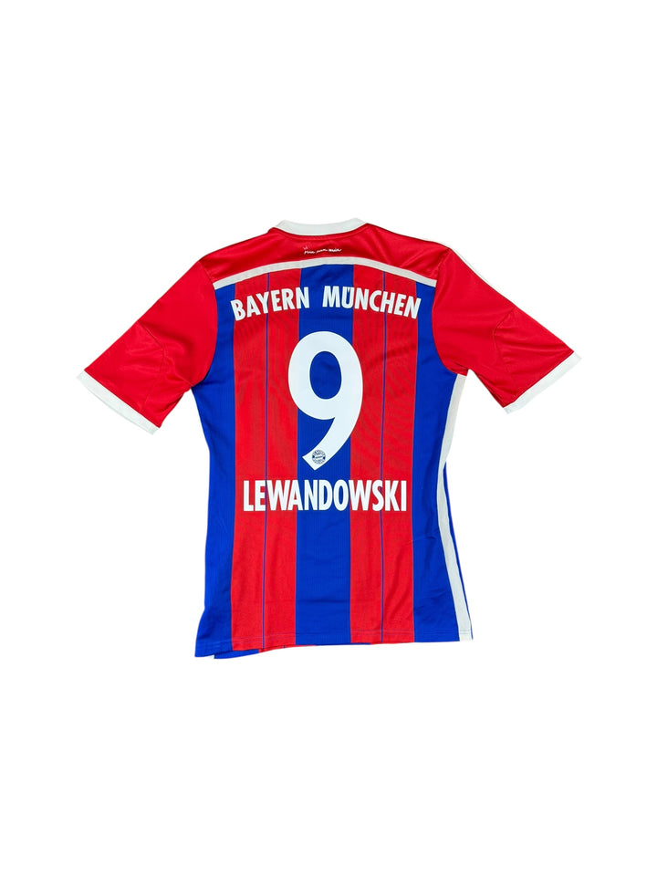 2014-15 Bayern Munich Adidas Home Shirt #9 LEWANDOWSKI- 8/10 - (S)