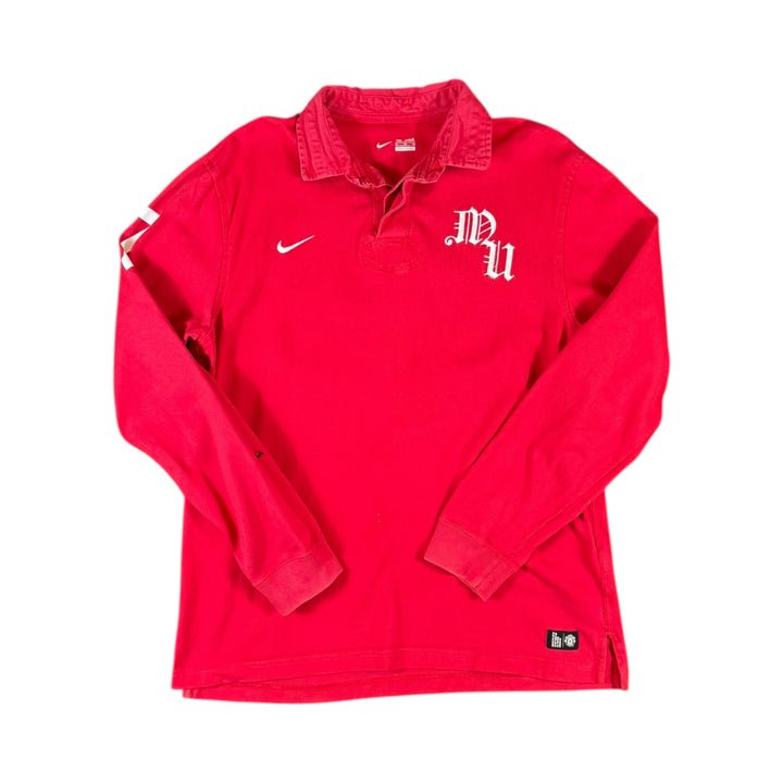 2011-12 Manchester United Nike Polo Longsleeve Shirt - 7/10 - (XL)