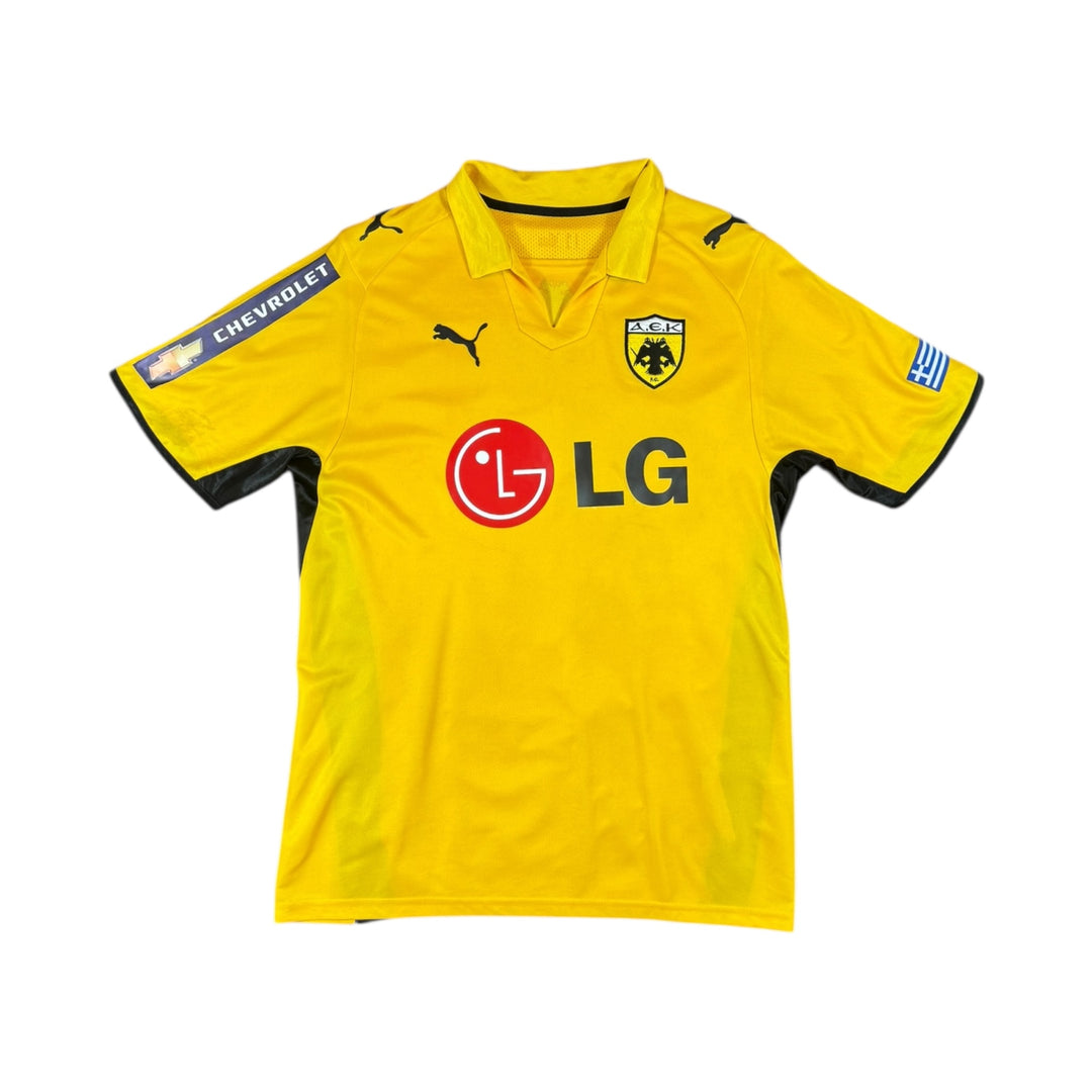 2008-09 AEK Athens Puma Home Shirt #10 RIVALDO - 7/10 - (L)