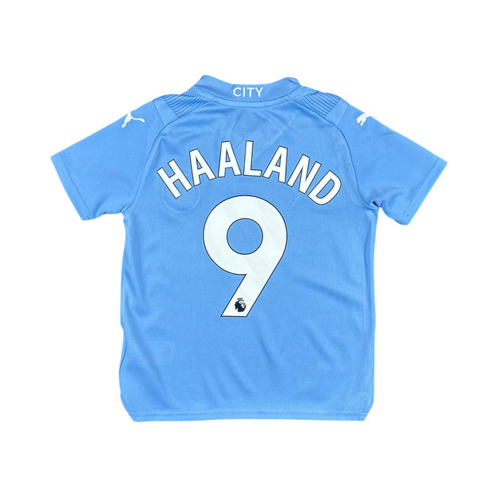 2023-24 Manchester City Puma Home Shirt #9 HAALAND - 8/10 - (7-8 Years)