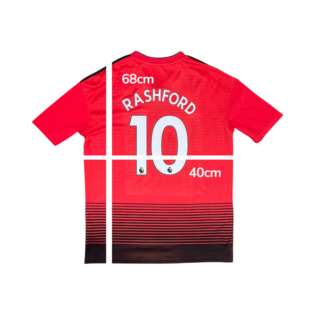 2018-19 Manchester United Adidas Home Shirt #10 RASHFORD - 7/10 - (15-16 Years)