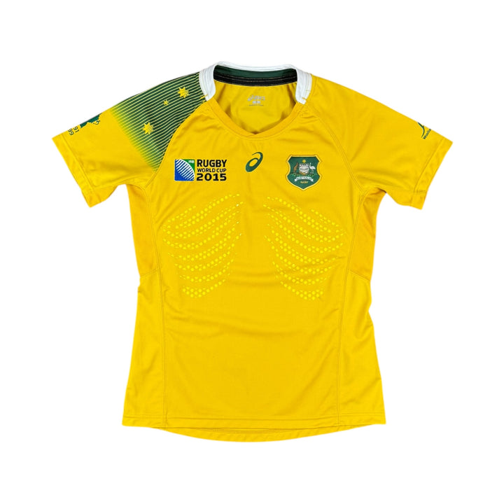 2015 Australia Wallabies Asics Home Rugby Shirt - 8/10 - (S)