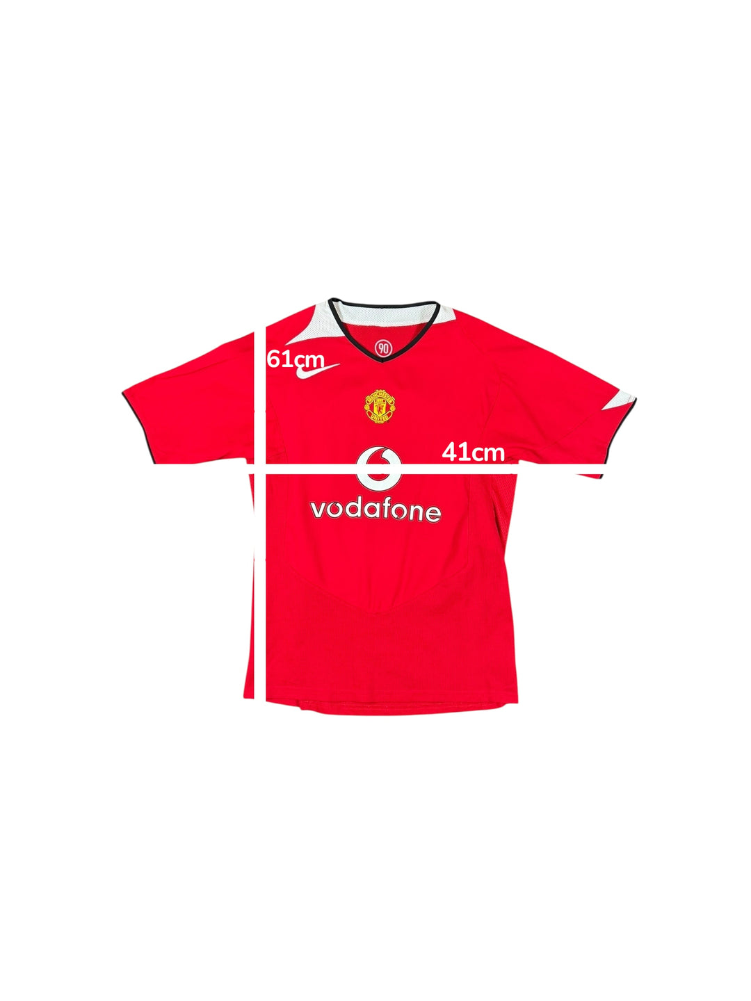 2004-06 Manchester United Nike T90 Home Shirt - 9/10 - (14-16 Years)