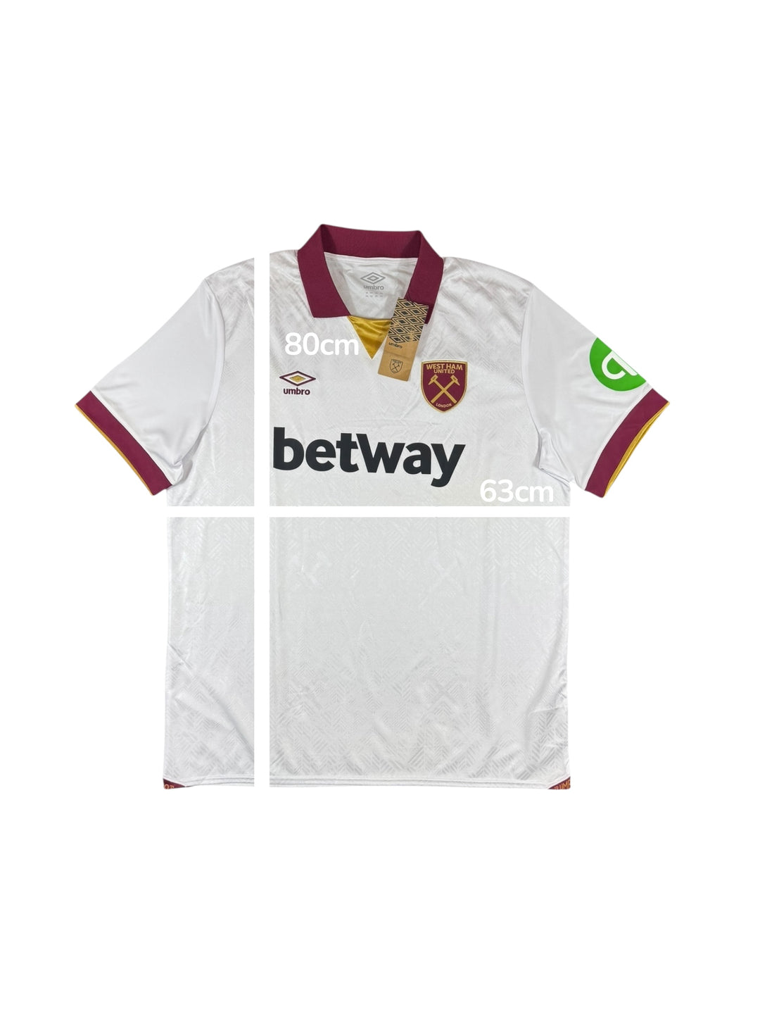 2024-25 West Ham United Umbro Third Shirt Brand New (2XL)