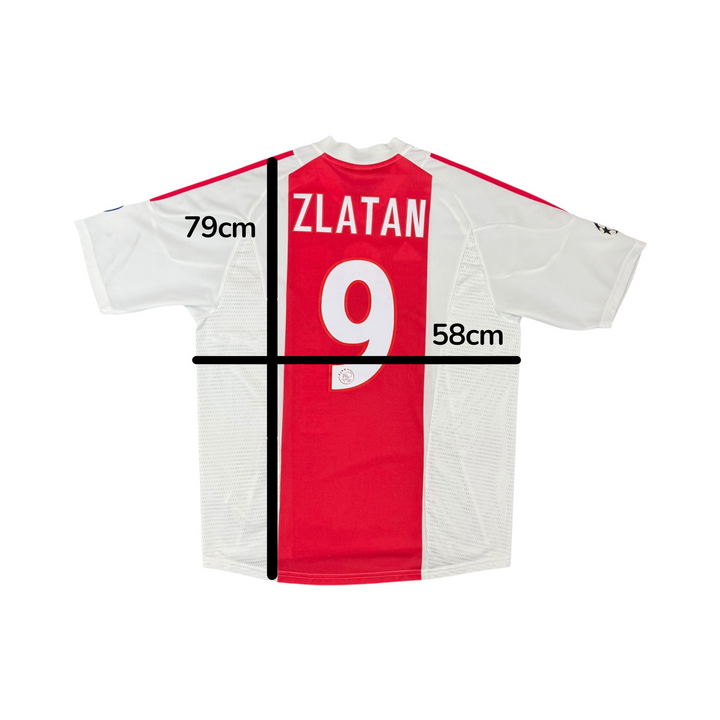 2003-04 AJAX Adidas Home Shirt ZLATAN #9 - 9/10 - (L)