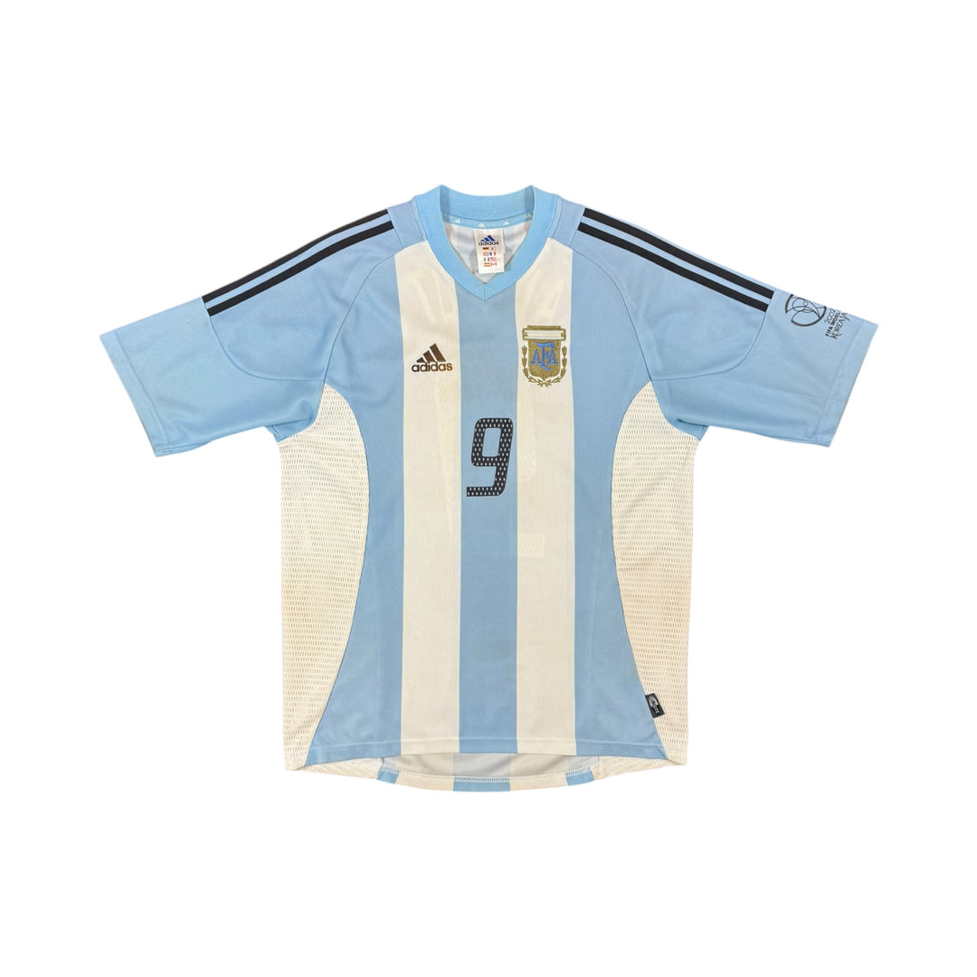 2002-04 Argentina Adidas Home Shirt BATISTUTA #9 - 8/10 - (L)
