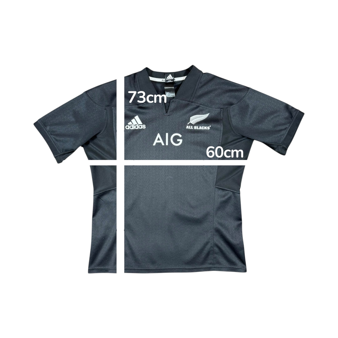 2017-18 New Zealand Adidas Home Rugby Shirt - 8/10 - (L)