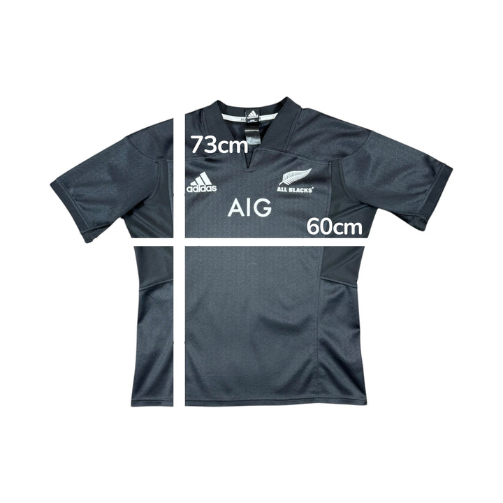 2017-18 New Zealand Adidas Home Rugby Shirt - 8/10 - (L)
