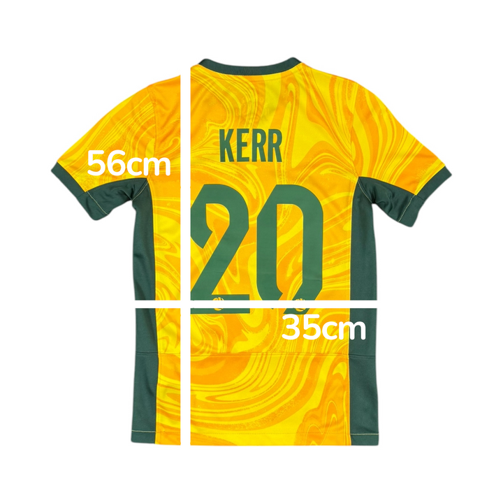 2023-24 Australia Matildas Home Shirt KERR #20 - 9/10 - (9-10 Years)