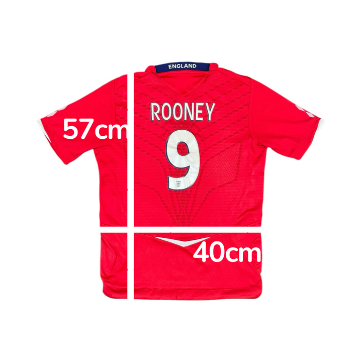 2008-10 England Away Shirt + Shorts ROONEY #10 - 8/10 - (9-10 Years)