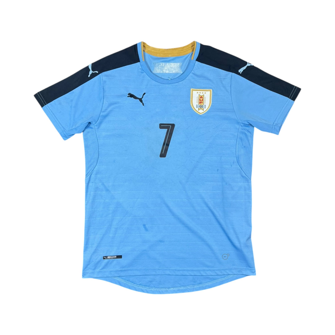 2016-17 Uruguay Puma Home Shirt SUAREZ #7 - 7/10 - (M)