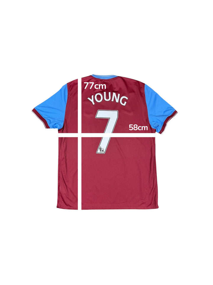2008-09 Aston Villa Nike Home Shirt #7 YOUNG - 9/10 - (XL)
