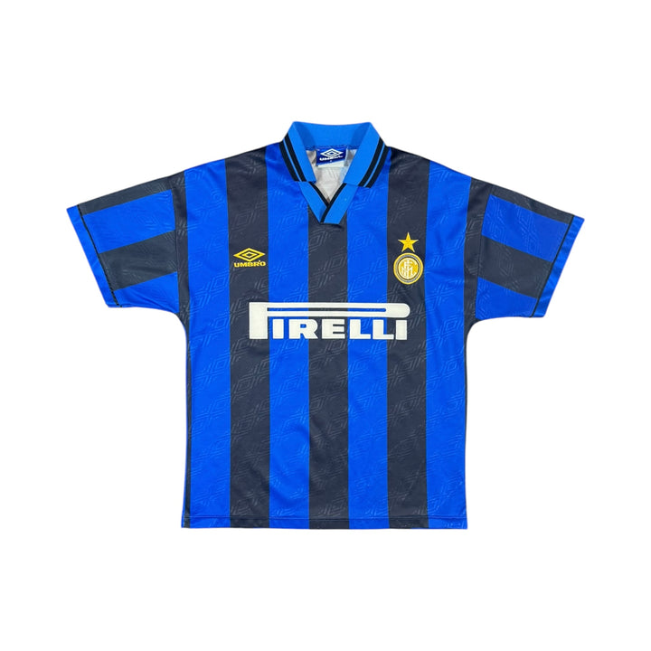 1995-96 Inter Milan Home Shirt R. CARLOS #6 - 9/10 - (M)