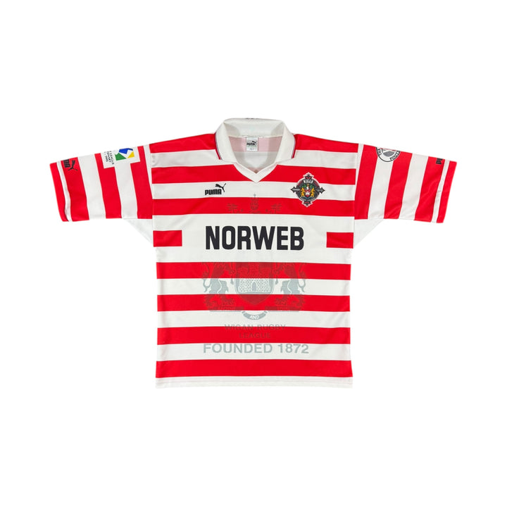 1995-96 Wigan Warriors Puma Rugby Home Shirt - 10/10 - (L)