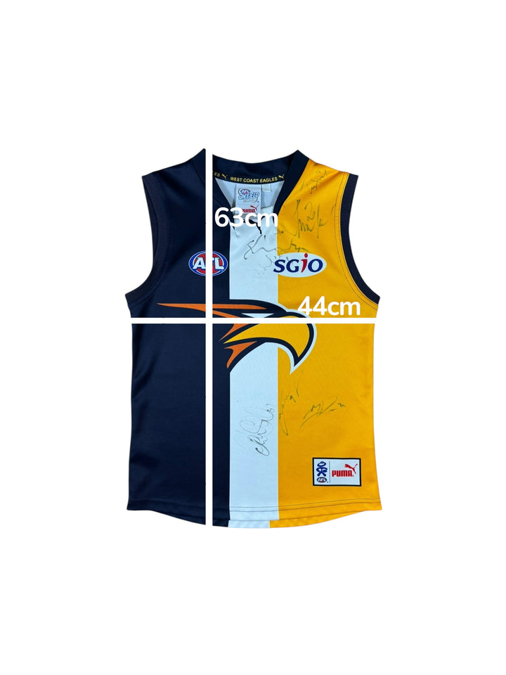 2010 West Coast Eagles Puma Home AFL Jersey Signed - 8/10 - (S)