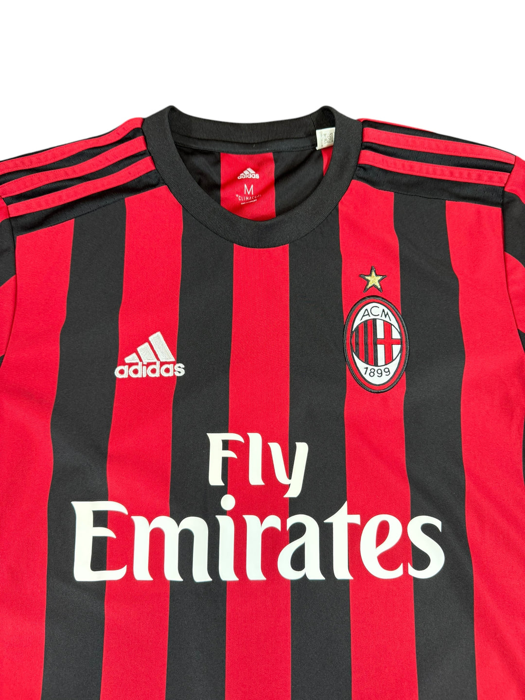 2016/17 AC Milan Adidas Home Football Shirt - 8/10 - (M)