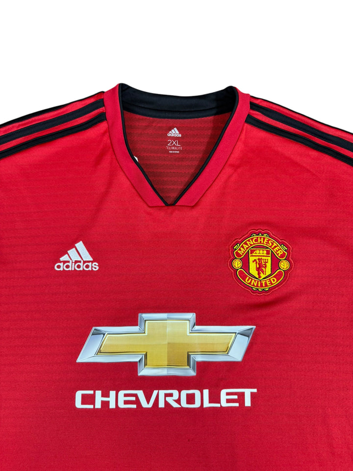 2018/19 Manchester United Adidas Home Football Shirt - 9/10 - (2XL)