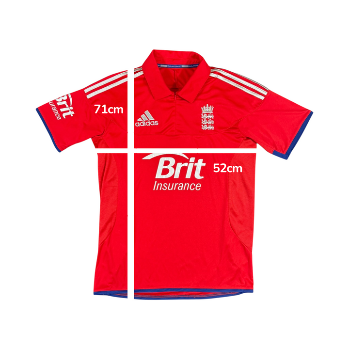 2013-14 England Adidas ODI Cricket Shirt - 9/10 - (M)