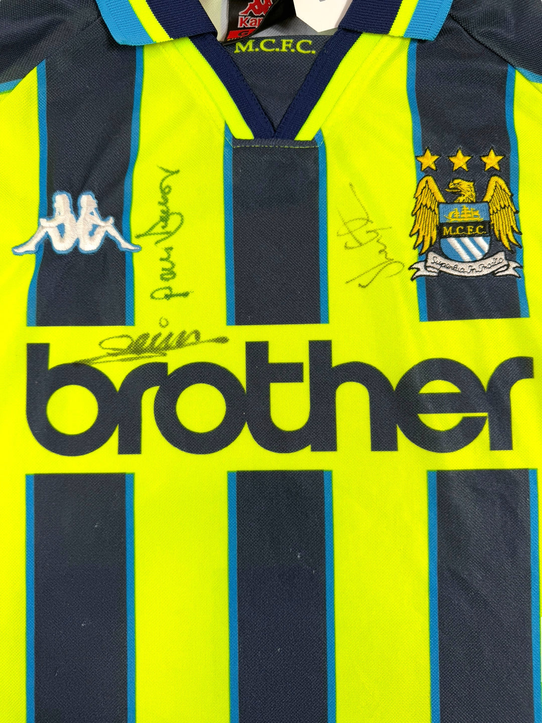 1998/99 Manchester City Kappa Football Shirt Signed - 9/10 - (S)